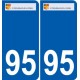 94 Créteil logotipo de la calcomanía de la placa etiqueta de registro de la ciudad