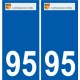 94 Créteil logotipo de la calcomanía de la placa etiqueta de registro de la ciudad