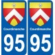 95 Ableiges blason autocollant plaque stickers ville