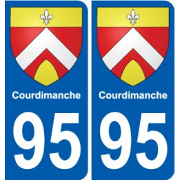 95 Viarmes escudo de armas de la etiqueta engomada de la placa de pegatinas de la ciudad