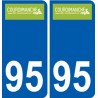 94 Créteil adesivo del logo adesivo piastra di registrazione city