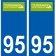 94 Créteil logotipo de la calcomanía de la placa etiqueta de registro de la ciudad