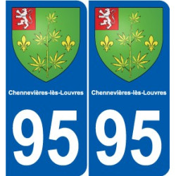 95 Viarmes coat of arms sticker plate stickers city