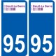 94 Créteil adesivo del logo adesivo piastra di registrazione city