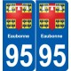95 Viarmes stemma adesivo piastra adesivi città