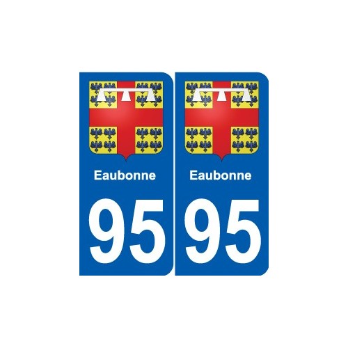 95 Eaubonne blason autocollant plaque stickers ville - Picture 2 of 3