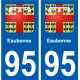 95 Ableiges blason autocollant plaque stickers ville