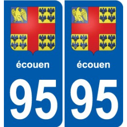 95 Ableiges blason autocollant plaque stickers ville