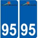 95 Ableiges logo autocollant sticker plaque immatriculation ville