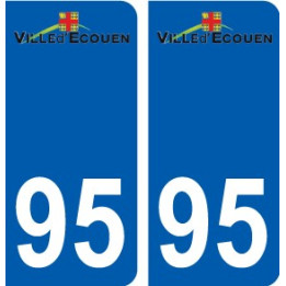 95 Ableiges logo autocollant sticker plaque immatriculation ville