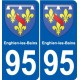 95 Viarmes coat of arms sticker plate stickers city