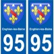 95 Viarmes coat of arms sticker plate stickers city
