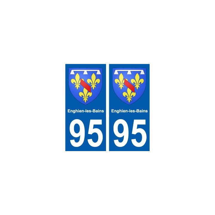 95 Viarmes escudo de armas de la etiqueta engomada de la placa de pegatinas de la ciudad