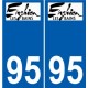 94 Créteil logotipo de la calcomanía de la placa etiqueta de registro de la ciudad