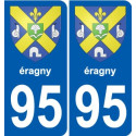 95 Ableiges blason autocollant plaque stickers ville