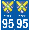 95 Ableiges blason autocollant plaque stickers ville