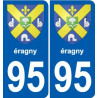 95 Viarmes wappen aufkleber typenschild aufkleber stadt