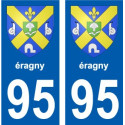 95 Viarmes coat of arms sticker plate stickers city
