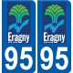 95 Ableiges logo autocollant sticker plaque immatriculation ville