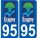 95 Ableiges logo autocollant sticker plaque immatriculation ville
