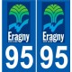 95 Ableiges logo autocollant sticker plaque immatriculation ville