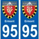 95 Viarmes stemma adesivo piastra adesivi città