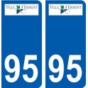 94 Créteil adesivo del logo adesivo piastra di registrazione city
