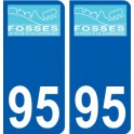 94 Créteil logotipo de la calcomanía de la placa etiqueta de registro de la ciudad