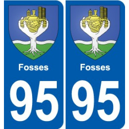 95 Ableiges blason autocollant plaque stickers ville