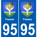 95 Ableiges blason autocollant plaque stickers ville
