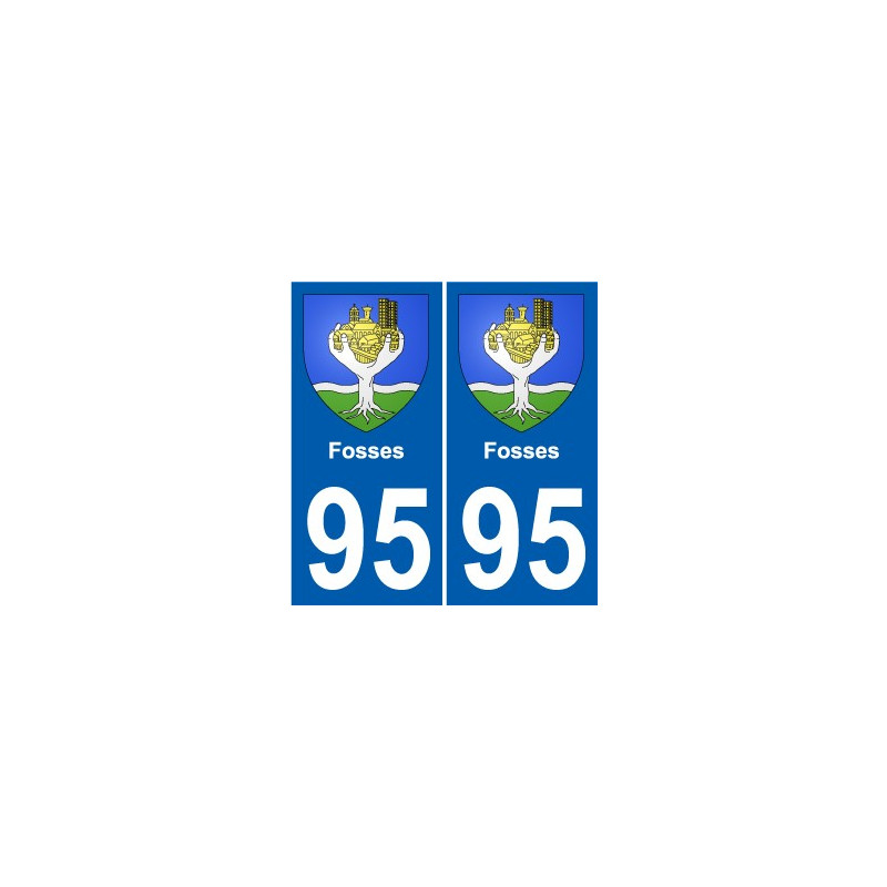 95 Ableiges blason autocollant plaque stickers ville