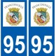 95 Ableiges logo autocollant sticker plaque immatriculation ville
