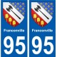 95 Viarmes coat of arms sticker plate stickers city
