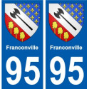 95 Viarmes stemma adesivo piastra adesivi città