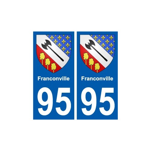 95 Viarmes coat of arms sticker plate stickers city