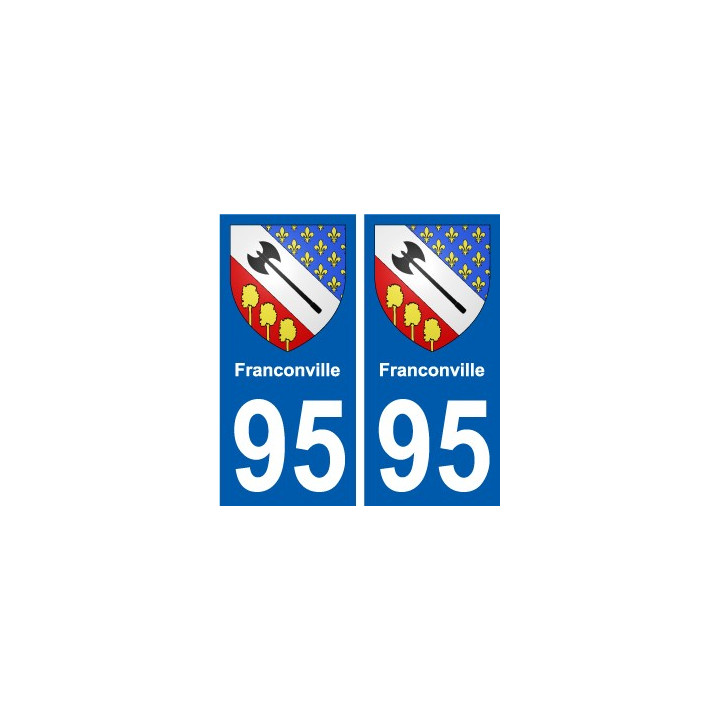 95 Viarmes escudo de armas de la etiqueta engomada de la placa de pegatinas de la ciudad