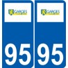 94 Créteil logotipo de la calcomanía de la placa etiqueta de registro de la ciudad