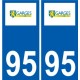 94 Créteil adesivo del logo adesivo piastra di registrazione city