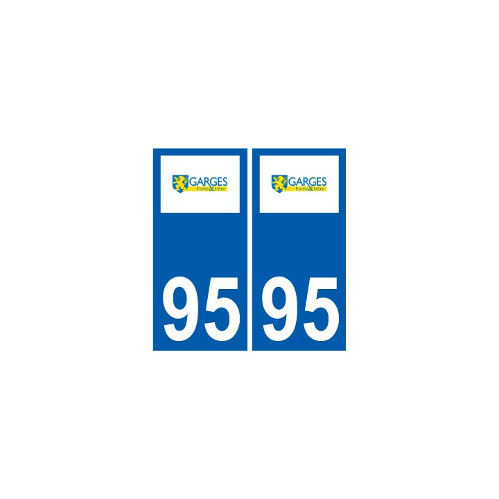 95 Ableiges logo autocollant sticker plaque immatriculation ville