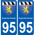 95 Ableiges blason autocollant plaque stickers ville