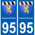 95 Ableiges blason autocollant plaque stickers ville