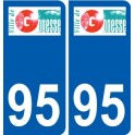 94 Créteil adesivo del logo adesivo piastra di registrazione city