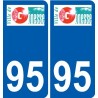 94 Créteil logotipo de la calcomanía de la placa etiqueta de registro de la ciudad