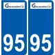 94 Créteil adesivo del logo adesivo piastra di registrazione city