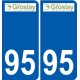 94 Créteil logotipo de la calcomanía de la placa etiqueta de registro de la ciudad