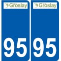 94 Créteil logotipo de la calcomanía de la placa etiqueta de registro de la ciudad