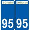 94 Créteil logotipo de la calcomanía de la placa etiqueta de registro de la ciudad