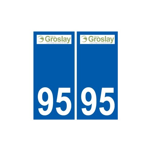 95 Ableiges logo autocollant sticker plaque immatriculation ville