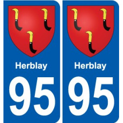 95 Viarmes coat of arms sticker plate stickers city