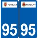 94 Créteil logotipo de la calcomanía de la placa etiqueta de registro de la ciudad